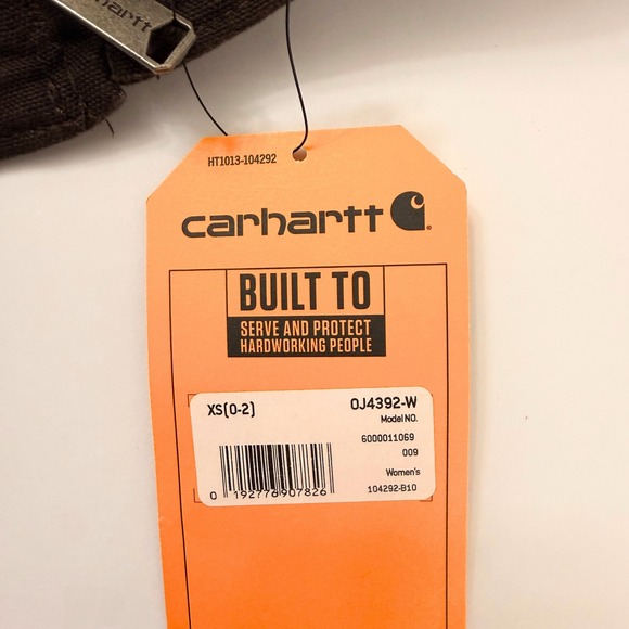 Carhartt Women's XS Loose Fit Sherpa Lined Washed Duck Jacket Dark Brown NWT - Picture 12 of 12